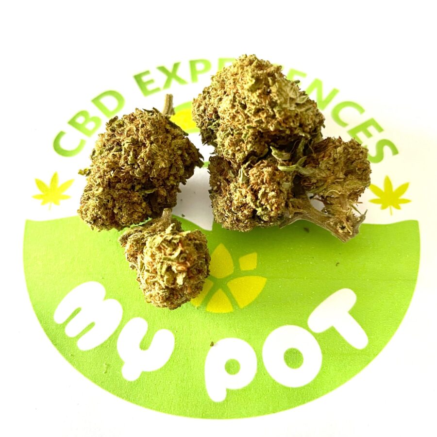 My Pot. Fleur de CBD Gorilla Glue sur logo My Pot